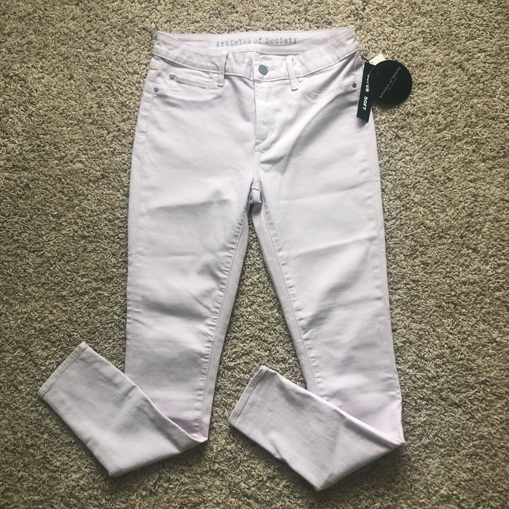 Articles of Society lavender color skinny jeans